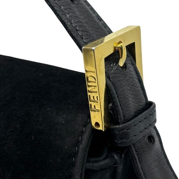 Fendi Vintage Red Glitter Finish Suede Mamma Baguette Vintage Red Glitter - Picture 14 of 16